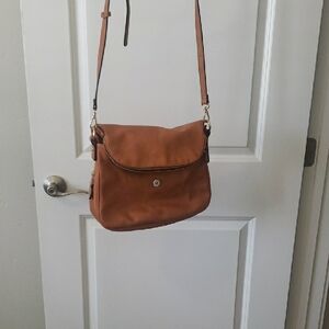 Tan Leather Crossbody Bag